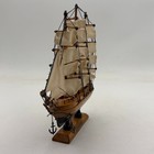 Vintage Mayflower Wooden Ship Model Nautical Decor Display 9x9 
