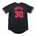 Vintage 90s Cincinnati Reds Ken Griffey Jr Jersey Youth Large Black Mlb Baseball