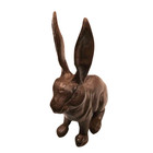 Large Cast Iron Bunny Statue     10 5  Tall Rustic Rabbit Garden Or Home Decor