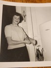 Rare Old Vintage Photo Busty Lady Standing By Refrigerator Pretty Sexy Watch