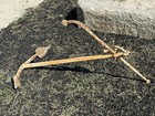 48 l Vintage Anchor W  24 w Flukes   Stock Bar 42 l  Weighs 37 Lbs Maine Coast