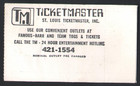 Rick Ricky Nelson Concert Ticket Stub Dec 1 1983 The Rose Arnold  Mo