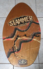 Vtg Slammer Skim Tuff Board Wood Skimboard Abstract Paint Ron Jon Surf Shop