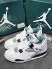 New Jordan 4 Retro  oxidized Green  Mid Top Basketball Shoes Men s Us Size 7-13