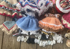 85 Piece Vintage Crochet Knit Craft Doll Clothes Suits Bloomers Dress Free Ship