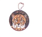 Cheetah Keychain Hand Painted Charm Key Tag Ornament