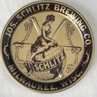 Vintage 1971 Schlitz Beer  globe Girl Tin Promotional Advertising Bar Ashtray