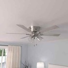 Alvarado 52 In  Indoor Brushed Nickel Ceiling Fan With Light Kit