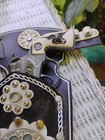 Vtg Hubley Metal Rodeo Cap Gun Pistol Long Horn Handles With Holster Bundle