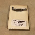 Vtg Woman Pins By Lucinda Three Woman Hats Elegant Flowers Friends