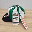 Vtg Black Fives Fitted Cap Mens Nba Green White American Needle 7 5 8 New
