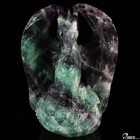 4 7  Fluorite Hand Carved Crystal Dragon Sculpture  Crystal Healing