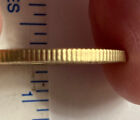 1861 Confederate States Of America Token  5 Golden Csa Medal Civil War Coin Bu
