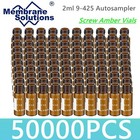 50000x 2ml 9mm Hplc Vials Clear Autosampler Borosilicate Sample Graduation 9-425