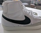 Nike Blazer Mid  77 Vintage Leather Suede Men s Size 10  White black Bq6806-100