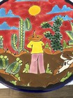 Talavera Mexican Pottery Plate 11   Artisan Hand Painted Signed Rich Colors 
