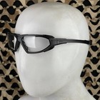New Asg Tactical Protective Airsoft Glasses - Black W  Clear Lens  17008 
