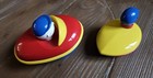 Vintage Ambi Toys Holland Bath Time Play- Duck And Boat- Bright Primary Colors 