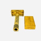 Vintage 1930 s Gillette Aristocrat Open Comb Gold Plate Safety Razor  Blade Case