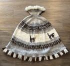 Vintage Hand Made 100  Llama Fur Boho Poncho Women s One Size