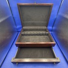 Ge Capital Flatware Solid Wood  Flatware Silverware Storage Chest Brass Handles