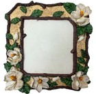Vtg Ornate Magnolia Wall Mount Cork Board Message Board Pic Frame 11x11  6x6   