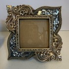 Antique Style Ornate Picture Frame Pair  Easel Back Gold And Rose Gold