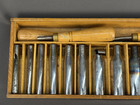 Vintage Adams   Nelson Patternmaker s 15 Pc Gouge Chisel Set  3 8 - 8    Case