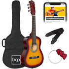 30in Kids Acoustic Guitar Beginner Starter Kit W  Strap  Case  Strings Sunburst