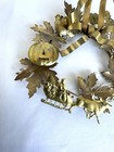 Vintage Dresden Petites Choses All Holiday Season 7    Brass Wreath - Christmas