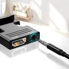 Hdmi Female To Vga Male Adapter 1080p Converter With 3 5mm Audio Cable For Pc Tv