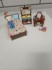 Vintage Mattel Fisher Price Doll House Furniture Lot Of 20 Makes Sounds