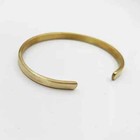 Classic 4mm Men s Open Cuff Bangle Bracelet In 14k Yellow Gold Plated Silver 8 