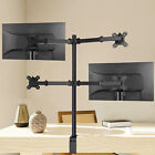 Quad Four Arm Desk Mount Lcd Computer Monitor Bracket Stand 10   -27    In Screen Tv
