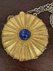 Vintage Estee Lauder Solid Perfume Compact Necklace 