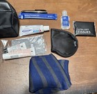 Tumi For Delta Black Amenity Kit Small Zippered Soft Travel Case Toiletry -lot A