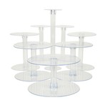 8 Tiers Clear Acrylic Wedding Acrylic Cupcake Cake Stand Birthday Party Display