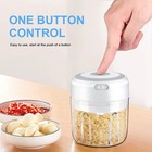 Electric 250ml Garlic Press Chopper Chili Onion Fruits Meat Mincer Blender Mixer