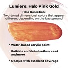 Jacquard Lumiere 2 25oz Fabric Paint Halo Pink Gold - Metallic Paint For Fabric