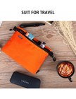 Men s Waterproof Toiletry Bag - Orange Dopp Kit For Travel Zipper Pouch