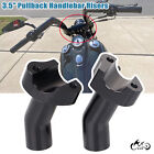 Black Pullback 3 1 2  Handlebar Risers For Harley Dyna Softail Sportster Xl 1200