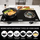 Xtremepowerus 30 000 Btu Dual Burner Stove With Auto Ignition Glass Top Stove