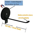 Toilet Paper Holder Magnetic Black Tissue Roll Strong Magnets Mount Drilling