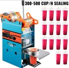 Manual Cup Sealer Machine 300-500cup h With Heating Boba Tea Cup Sealing Machine