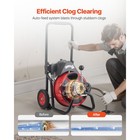 Uimoso Electric Drain Auger Machine With 100 Ft X 1 2 In Cable And Auto Feed