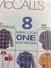 1995 Mccalls 7834 Vintage Sewing Pattern Womens Men Shirts Size 34 36