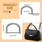 8pcs 1-1 2  D-rings Screw In Shackle Horseshoe U Shape D Ring Silver black
