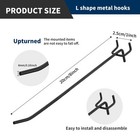 120 Pcs Pegboard Hooks  8 Inch Black Metal Peg Board Hooks For Hanging  Peg W   
