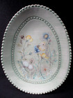 Pottery Barn Easter Egg Plate Set Of 4 - Mint Green Botanical Butterfly Flowers