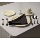 Hubert   Napkins Black Square Spun Polyester Napkin - 20  X 20  12 Per Case